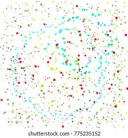 Abstract color splash, dotted lines background, banner design.