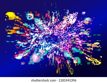 Abstract color splash, color explosion background.