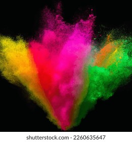 abstract color splash and explosion vector illustration. color splash background for Holi Festival