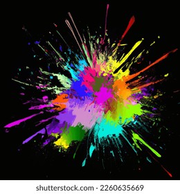 abstract color splash and explosion vector illustration. color splash background for Holi Festival