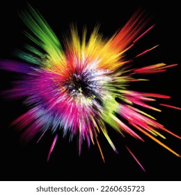 ilustración de vector de explosión de color abstracto y explosión. fondo de salpicadura de color para el Festival Holi