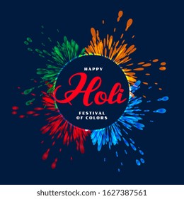 abstract color splash for happy holi festival background