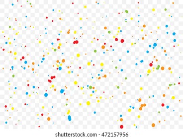 Abstract color splash illustration on transparent background. 