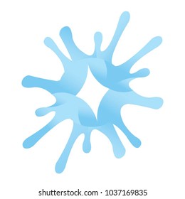 Abstract color splash logo, vector logo template