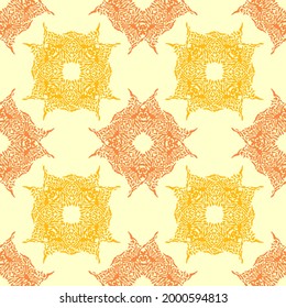 Abstract color splash, seamless pattern. Spray paint on a yellow background.