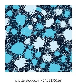 Abstract color splash, seamless vector pattern. Spray on a dark background.
