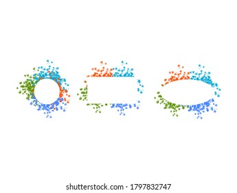 Abstract Color Splash Vector Frame