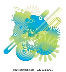 Abstract color splash vector illustration background