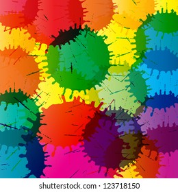 Abstract color splashes vector background