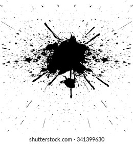 abstract color, splatter black color background. illustration design.