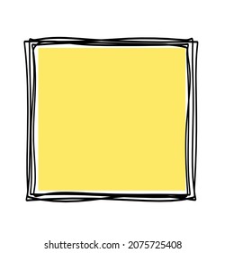Abstract color square as line drawing on white as background. Vector