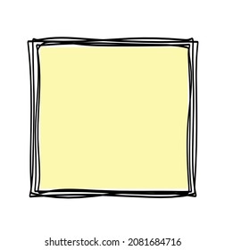 Abstract color square as line drawing on white as background. Vector