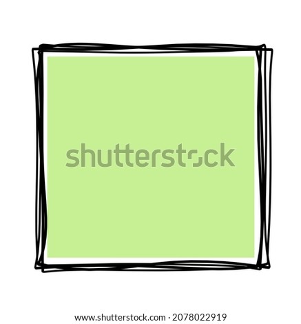 Abstract color square as line drawing on white as background. Vector