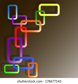 Abstract Color  Squares Background