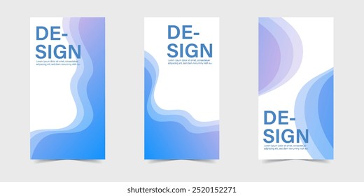 Abstract color standing banner background design templates