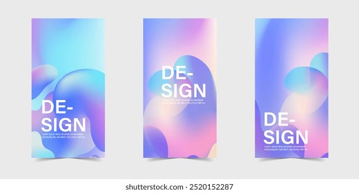 Abstrato cor pé banner modelos de design de fundo