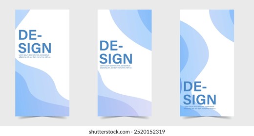 Abstract color standing banner background design templates