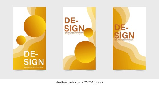 Abstract color standing banner background design templates