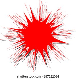 Abstract color star burst, vector illustration