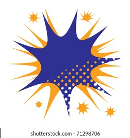 Abstract color star burst, vector illustration