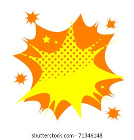 Abstract color star burst, vector illustration