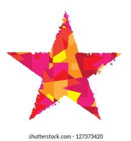 Abstract color star on a white background