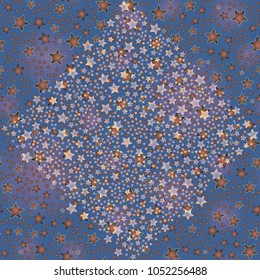 Abstract color stars seamless pattern for new background.