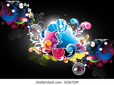 abstract color stars vector