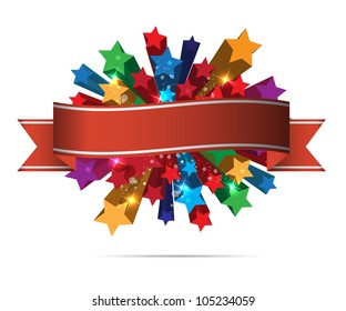 abstract color stars vector background