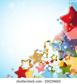 abstract color stars vector background