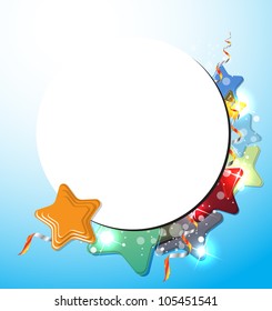 abstract color stars vector background