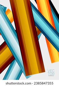 Abstract color straight lines vector background