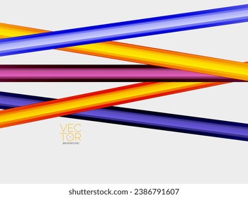 Abstract color straight lines vector background