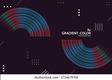 Abstract color stripe line of vivid tech color geometric template design background. Decorate for ad, poster, template, artwork, print. illustration vector eps10