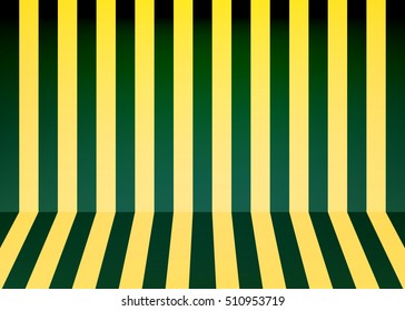 Abstract color stripes background, room interior. Vector illustration