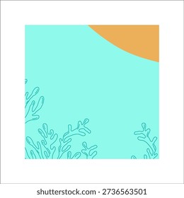 Abstract color summer background in figure square. Template for flyer design, presentation. Vector.