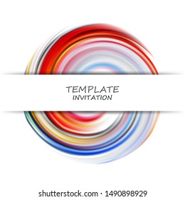 
Abstract color swirl background. Invitation Template Design