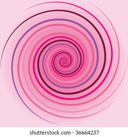 Abstract color swirl on pink background
