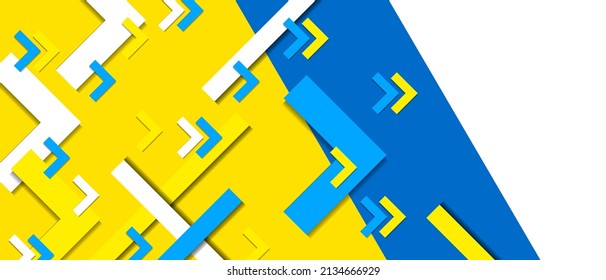 Abstract color tech geometric background with big arrows. Modern abstract vector background.