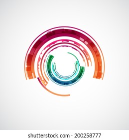 Abstract color technology background