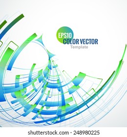 Abstract color technology Background for Business Brochure or Cover. Futuristic color wave. EPS10.