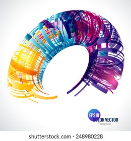 Abstract color technology Background for Business Brochure or Cover. Futuristic color wave. EPS10.