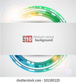 Abstract color technology circles. Vector