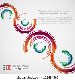 Abstract color technology circles. Vector