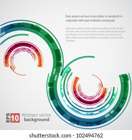 Abstract color technology circles. Vector