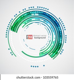 Abstract color technology circles. Vector