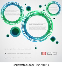 Abstract color technology circles. Vector