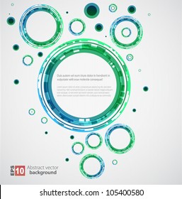 Abstract color technology circles. Vector