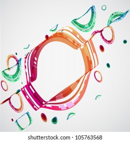 Abstract color technology circles. Vector