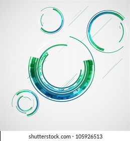 Abstract color technology circles. Vector